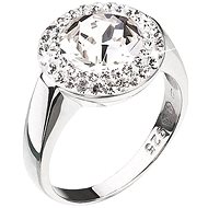 Crystal Ring Decorated with Swarovski Crystals 35026.1 (925/1000; 4.8g) size 54 - Ring