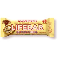 Lifefood Lifebar Superfoods RAW BIO 47 g, maca s baobabem - Raw tyčinka