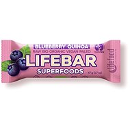 Lifefood Lifebar Superfoods RAW BIO 47 g, borůvka s quinoou - Raw tyčinka