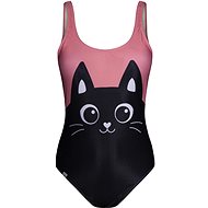 Dedoles Cheerful women's one-piece swimsuit Black kitten black - Women's Swimwear