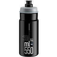 Elite Cycling water bottle JET BLACK grey logo 550 ml