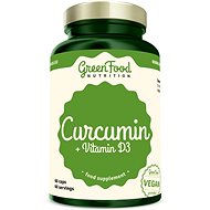 Vitamín GreenFood Nutrition Curcumin + Vitamin D3 60 kapslí