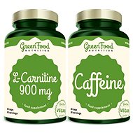 GreenFood Nutrition L-Carnitine 900mg 60cps +Caffeine 60cps - Sada doplňků stravy
