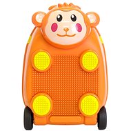 Dětský kufr se stavebnicí (opička-oranžová), PD Toys 1706, 46 x 33,5 x 30,5cm - Dětský kufr