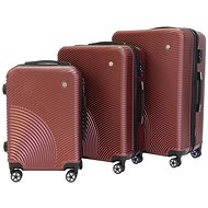 Sada 3 kufrů T-class 2011, M, L, XL TSA zámek, rozšiřitelné, (vínová) - Sada kufrů
