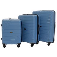 Sada 3 kufrů T-class 1991, M, L, XL, TSA, PP, DoubleLock (světle modrá) - Sada kufrů