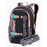 Městský batoh Meatfly BASEJUMPER Backpack, Charcoal Heather / Dancing White
