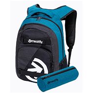 Městský batoh Meatfly EXILE Backpack, Petrol Heather / Charcoal Heather