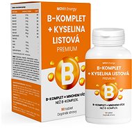 MOVit B-Komplet + Kyselina listová PREMIUM, 90 tablet - Vitamín B