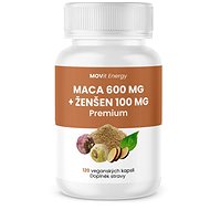 MOVit Maca 600 mg + Ženšen 100 mg PREMIUM, 120 cps.
