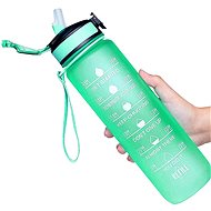 Tritan 1l bottle, sports and motivational, light green