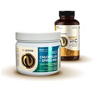 Nupreme BIO Chlorella + Spirulina 1500tbl. + Natural vitamin C - Food Supplement Set
