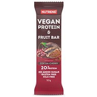 Nutrend Vegan Protein Fruit Bar 50 g, kakao +  třešeň - Proteinová tyčinka