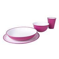 Omada Set plastového nádobí Sanaliving Set 4pcs Fucsia - Kempingové nádobí