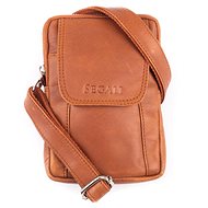 Shoulder bag leather SEGALI 107 cognac