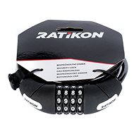 Ratikon CODE spirálový kódový 180cm/8mm, černý - Zámek na kolo