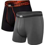 SAXX SPORT MESH BB FLY 2PK black digi bottom/graphite M - Boxer Shorts