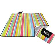 Pikniková deka 200×200 cm s ALU potahem, pruhy - pastelová - Pikniková deka