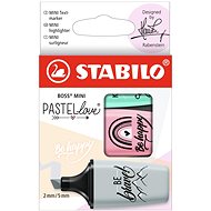 STABILO BOSS MINI Pastellove 2.0 - balení 3 ks - pastelová růžová, tyrkysová a mátová