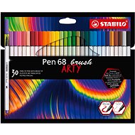 STABILO Pen 68 brush s flexibilním štětcovým hrotem, pouzdro 30 barev