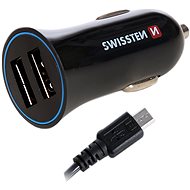 Nabíječka do auta Swissten adaptér 2.4A + kabel micro USB 1.5m - Nabíječka do auta