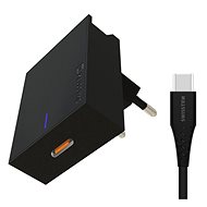 Nabíječka do sítě Swissten síťový adaptér pro Samsung Super Fast Charging 25W + datový kabel USB-C/USB-C 1,2 m černý