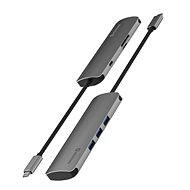 Swissten USB-C HUB 6-IN-1 (USB-C PD, 3x USB 3.0, SD, MICRO SD) Aluminium - USB Hub