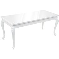 Jídelní stůl 179 × 89 × 81 cm vysoký lesk bílý, 246958 - Jídelní stůl