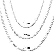 Had řetízek stříbrný 1mm - KL3 55 cm - Řetízek
