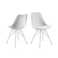 Design Scandinavia Jídelní židle Elinora (SET 2 ks), bílá - Jídelní židle