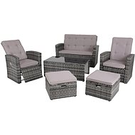 TECTAKE Set zahradního nábytku BARI, šedý - Zahradní nábytek