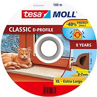 tesamoll® Rubber Seal, Brown, for Windows and Doors, D-profile, Drum of 100m - Window Seals