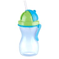 TESCOMA Dětská láhev s brčkem BAMBINI 300ml, modrá - Láhev na pití pro děti