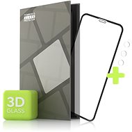 Tempered Glass Protector pro iPhone 11 Pro Max - 3D Case Friendly, Černé + sklo na kameru - Ochranné sklo