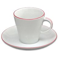 Thun Set of Cups and Saucers 260ml 6 pcs TOM I., Red Line - Cup & Saucer Set