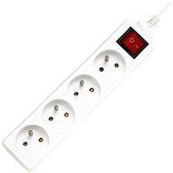 Prodlužovací kabel PremiumCord prodlužovací přívod 230V 4 zásuvky + vypínač bílý 3m - Prodlužovací kabel