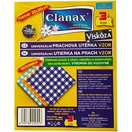CLANAX vzorovaná viskózní utěrka 35 × 35 cm, 3 ks - Utěrka