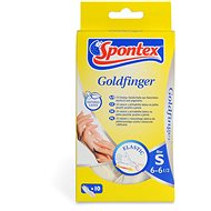 Pracovní rukavice SPONTEX Goldfinger latexové rukavice jednorázové 10 ks S