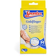 Pracovní rukavice SPONTEX Goldfinger latexové rukavice jednorázové 10 ks M