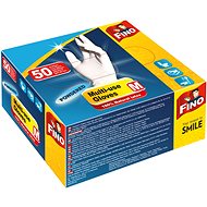 FINO Latexové rukavice 50 ks, vel. M (bílá) - Jednorázové rukavice