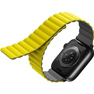 Uniq Revix Reversible Magnetic řemínek pro Apple Watch 45/44/42MM žlutý/šedý - Řemínek
