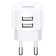 Nabíječka do sítě USAMS US-CC080 T20 Dual USB Round Travel Charger 10.5W white - Nabíječka do sítě
