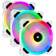 Corsair LL120 RGB 120mm Dual Light Loop White RGB LED PWM Fan — Triple Pack with Lighting Node PRO - Ventilátor do PC