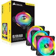 Corsair iCUE QL120 RGB 120mm PWM Triple Fan + Lighting Node CORE - Ventilátor do PC