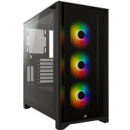 Corsair iCUE 4000X RGB Tempered Glass Black - Počítačová skříň