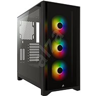 Počítačová skříň Corsair iCUE 4000X RGB Tempered Glass Black for Alza PC