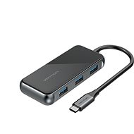 Vention Type-C (USB-C) to HDMI / 3x USB3.0 / PD Docking Station 0.15M Gray Mirrored Surface Type