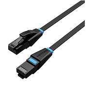 Vention Flat Cat.6 UTP Patch Cable 0.5M Black - Síťový kabel