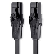 Síťový kabel Vention Flat CAT6 UTP Patch Cord Cable 10m Black - Síťový kabel