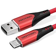 Datový kabel Vention Luxury USB 2.0 -> microUSB Cable 3A Red 1.5m Aluminum Alloy Type